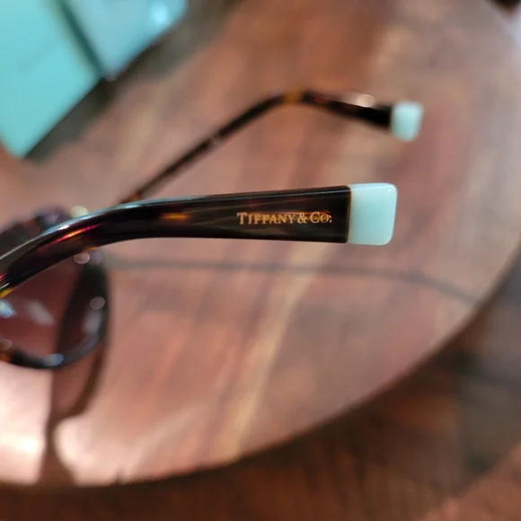 Tiffany & Company TF4170 Logo T Cat Eye Sunglasses in Havanah Brown.  MA#621 - Picture 16 of 17
